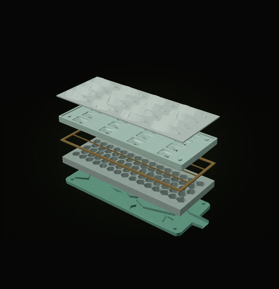 The BioVent stack as modelled: five layers.